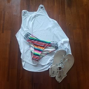 4/$16 NWT Xhilaration Multi-Colored Bikini Bottom